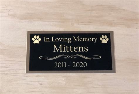 Dog Urn Custom Engraved Name Plate For Cremation Urn Cat Urn Etsy