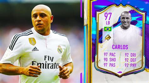 97 Cover Star Icon Roberto Carlos Player Review Fifa 23 Ultimate Team