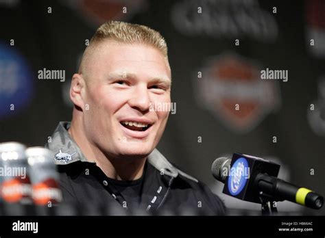 UFC fighter Brock Lesnar at a press conference for UFC 116 at the MGM ...