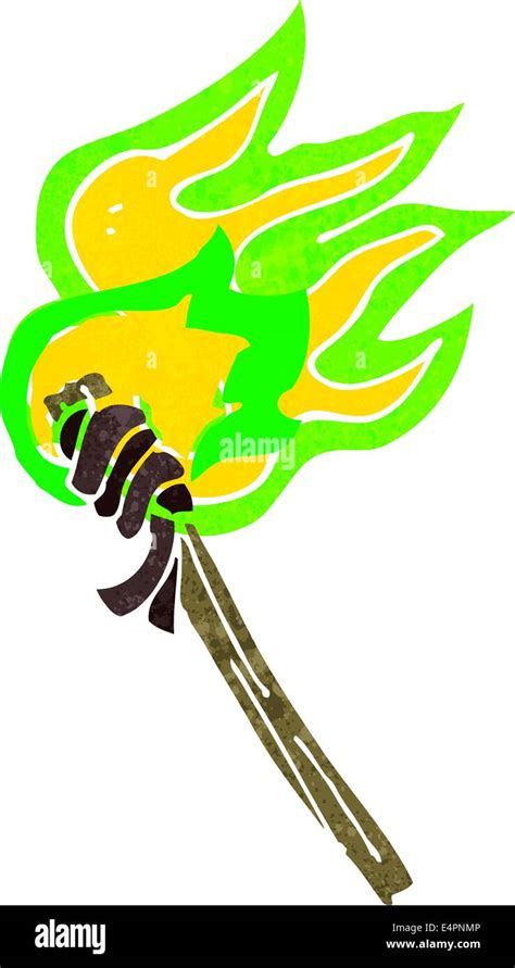 Cartoon Burning Torch Stock Vector Image And Art Alamy