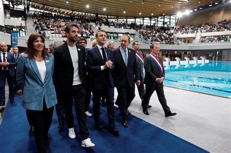 EN IMAGES À près de 100 jours des JO Emmanuel Macron a inauguré le