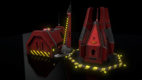 Wh40k Dow Space Marines Barracks Animated Download Free 3d Model