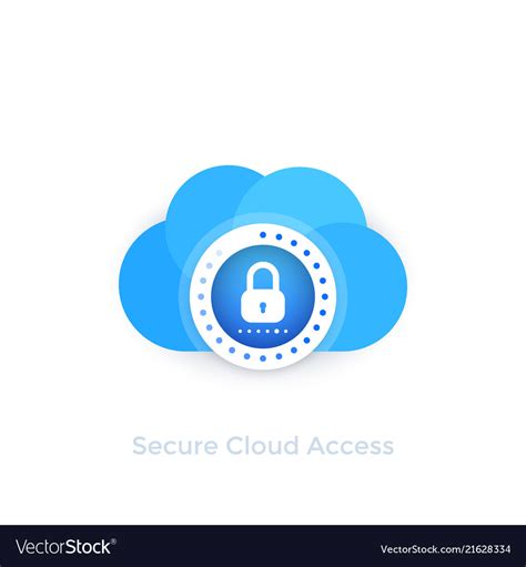 Secure Cloud Access Royalty Free Vector Image Vectorstock