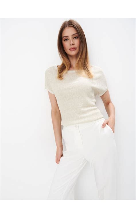 Bluse Mit Faden In Metall Optik Farbe Nude MOHITO 339BN 02L