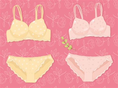 Premium Vector Lingerie Beige Pink Bra And Panties On A Pink Background