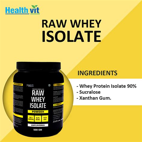 Buy Healthvit Raw Whey Isolate Protein Supplement Powder 500 Gm Online At Best Price Protein