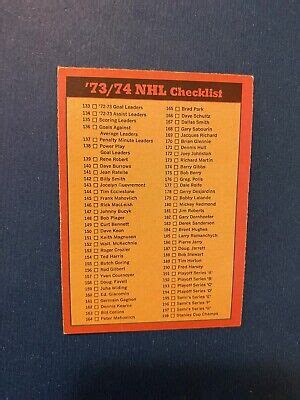 O Pee Chee Checklist Unmarked Opc Exmt Ebay