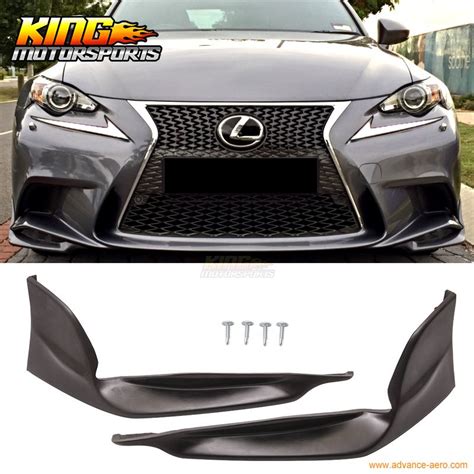 For 2014 2015 2016 Lexus Is250 Is350 F Sport Tr D Style Front Bumper Lip Splitters 2pc Pu