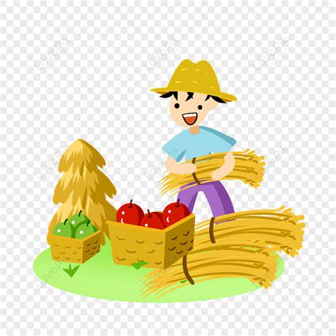 Farmer Harvesting Clipart