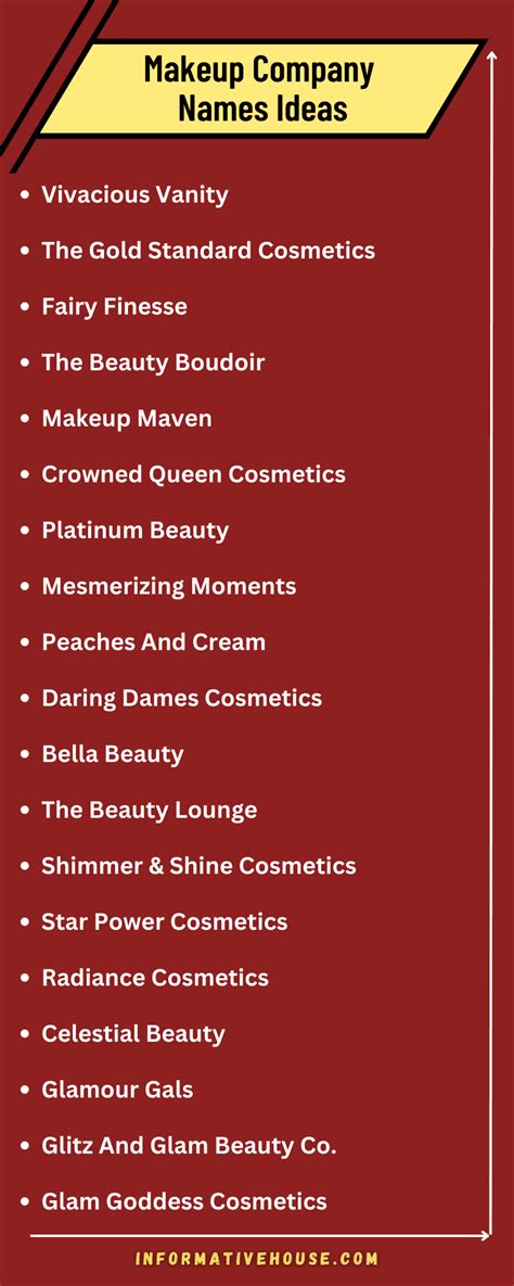 50 Creative Makeup Company Names Ideas