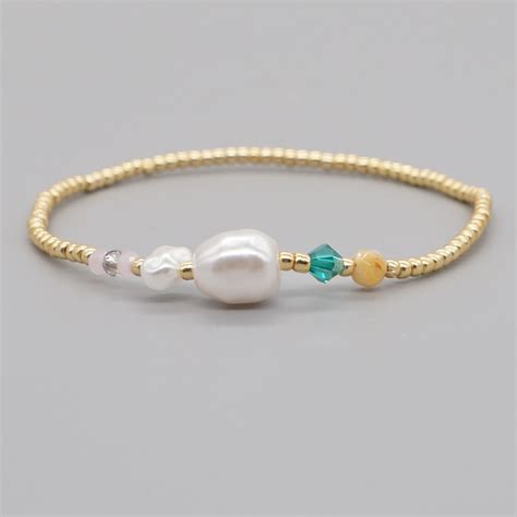 Go Boho Pulsera Miyuki De Perlas De Imitaci N De Cristal Para Mujer