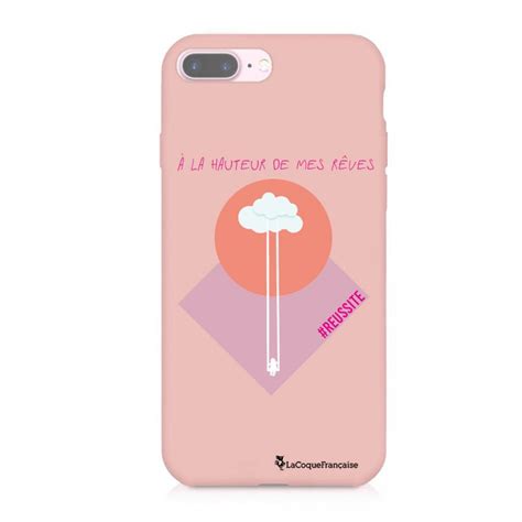 Lcf Coque Iphone Plus Plus Silicone Liquide Douce Rose P Le A La