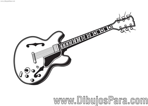 Dibujo De Guitarra El Ctrica Para Pintar Dibujos Para Colorear