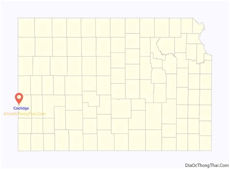 Map of Coolidge city, Kansas