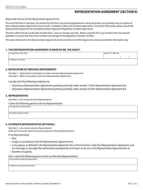 Legal Representation Agreement Template Sfiveband