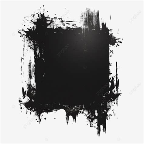 Grunge Frame In Black Border Frame Grunge Border Png Transparent