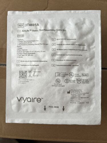 Vyaire Medical Airlife Basic Tracheostomy Care Kit 3t4691a Case Of 30