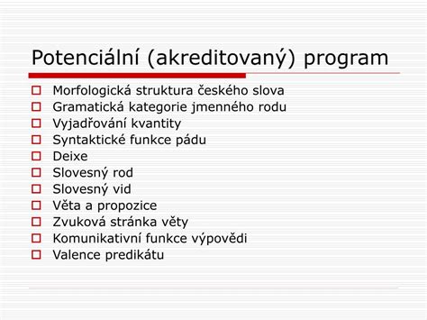 PPT Vybran é kapitoly z české morfologie a syntaxe i PowerPoint