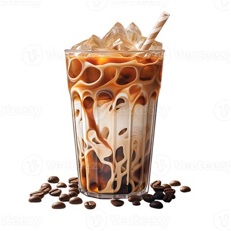 Iced Coffee With Cream Milk Perfect For Drink Catalog Ai Generated 27145821 Png