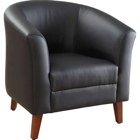 Club Armchair – Black Bonded Leather – Desk'n File