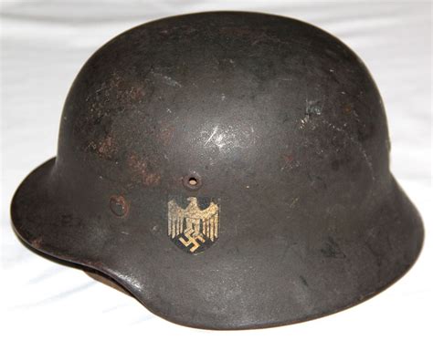 L072 Wwii German Ef64 M40 Single Decal Army Helmet B And B Militaria