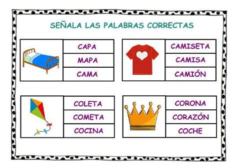 Elige La Palabra Correcta Lectoescritura Exercise Live Worksheets