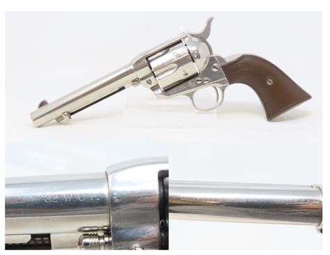 Colt Single Action Army Revolver Wcf Nickel Finish Saa C R