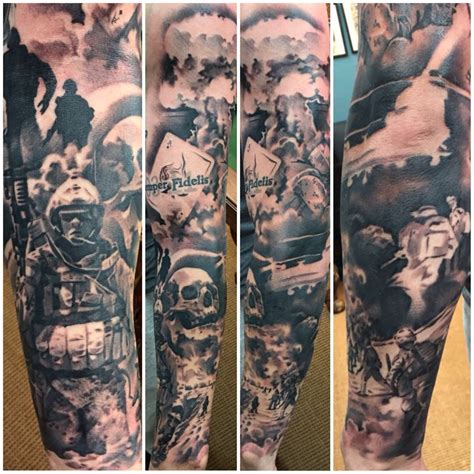 Military Full Sleeve Tattoo - Wiki Tattoo