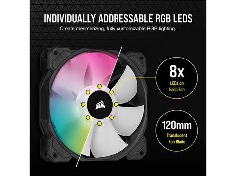 Corsair Icue Sp120 Rgb Fan Elite Performance 120mm Pwm Single Fan