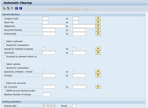 F13E SAP Tcode Automatic Clearing With Currency