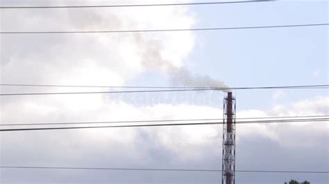 Air Pollution From Industrial Plants Pipes Throwing Smoke In The Sky