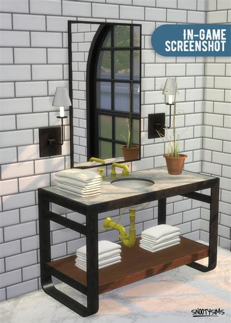 Sims 4 Bathroom CC Furniture (Functional CC) | SNOOTYSIMS | SIMS 4 CC ...