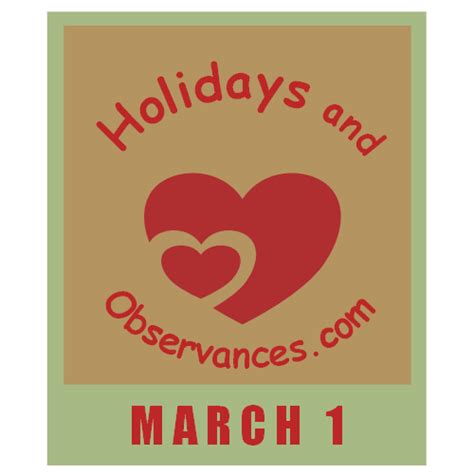 March 1 Holidays and Observances, Events, History, Recipe & More!