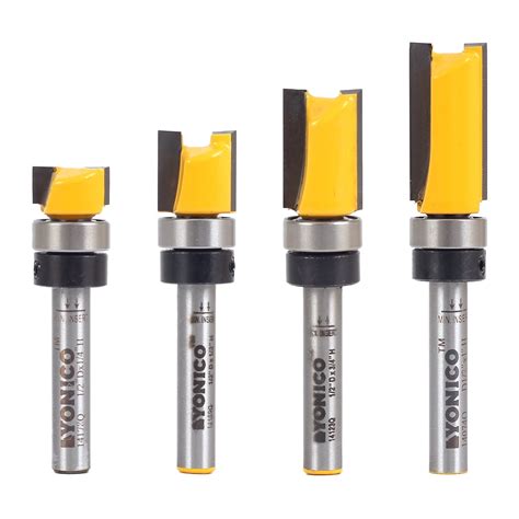 Bit Diameter Flush Trim Template Router Bit Set Shank