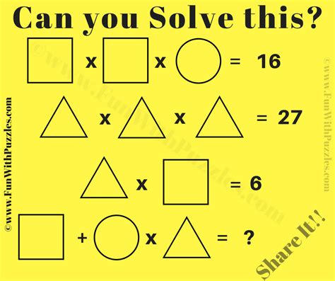 Math Riddles Brain Teasers