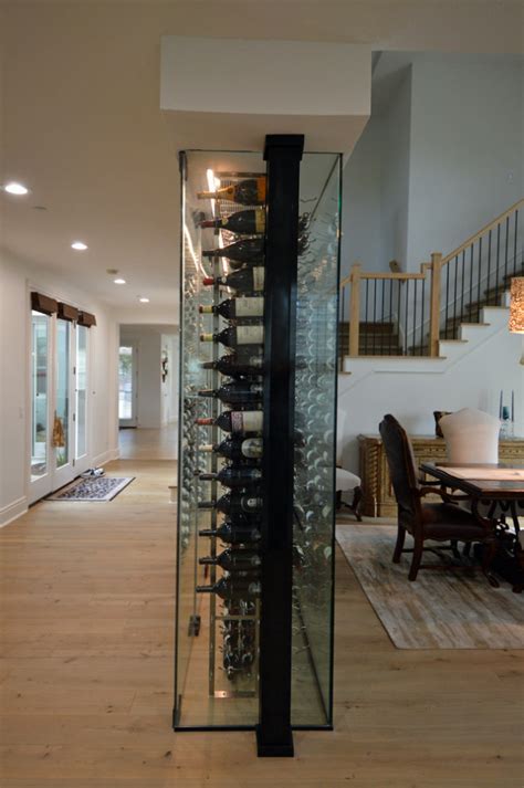 Glass Magnum Bottle Storage In Modern Wine Wall Modern Wine Cellar