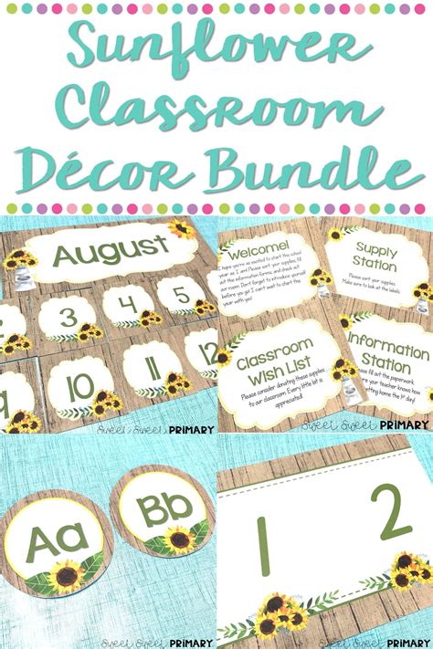 Sunflower Classroom Decor And Meet The Teacher Bundle Meet The Teacher Classroom Decor Meet