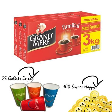 Grand Mere Caf Moulu Familial Kg Goublets Sucres Achat Vente