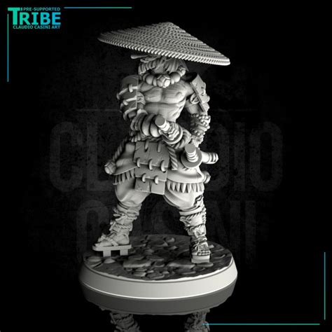 D Printable Male Samurai Warrior Tengu Oni Elf Human Firbolg