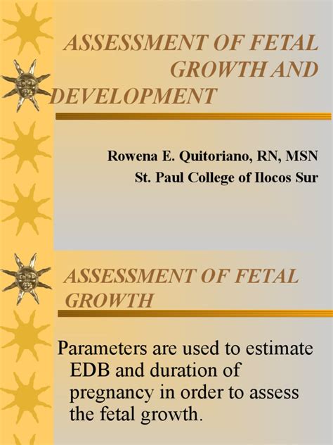 Assessment Of Fetal Growth And Development Pdf Fetus Pregnancy