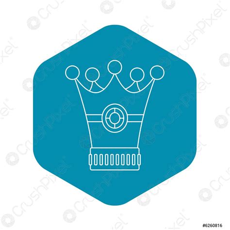 Medieval Crown Icon Outline Style Stock Vector 6260816 Crushpixel