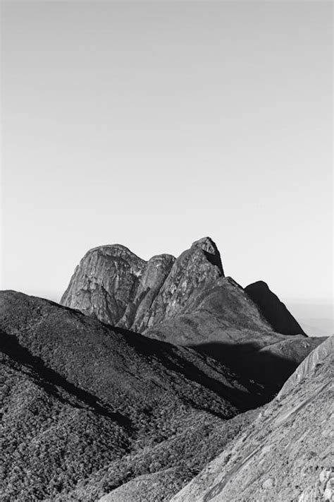 Hills Landscape in Black and White · Free Stock Photo