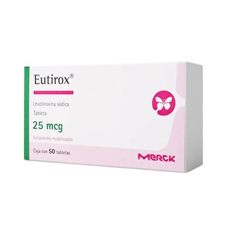 Eutirox 25mcg X 50 Tabletas Merck Farmadon La Farmacia De La Esquina