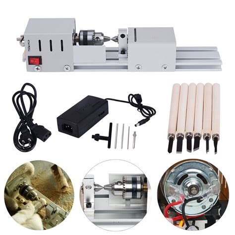 96W Mini Beads Machine Miniature Lathe DIY Woodworking Beads Wood