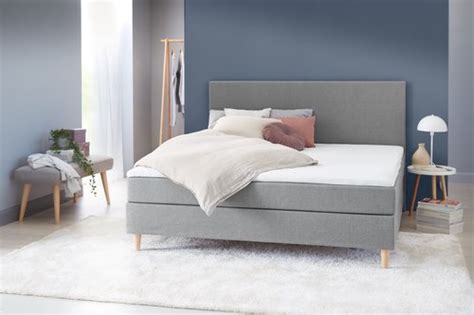 Boxspringbett 140x200 BASIC C10 Grau 23 JYSK