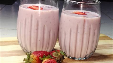 Strawberry Milkshake How To Make Yummy Strawberry Shake Only 3