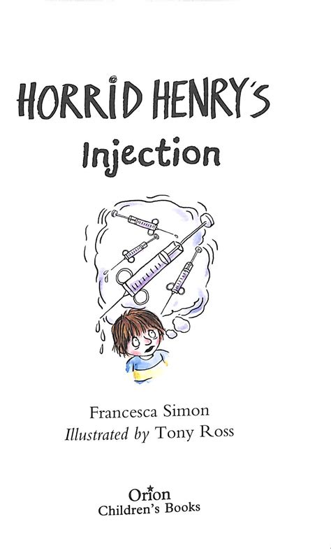 Horrid Henry's injection (Early Reader edition)