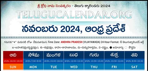 Andhra Pradesh Telugu Calendar November Pdf Festivals