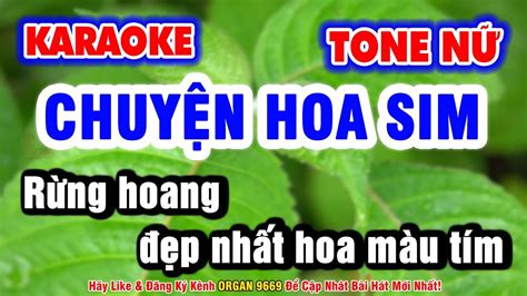 Karaoke Chuy N Hoa Sim Tone N Nh C S Ng Organ Youtube