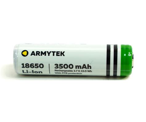 Аккумулятор Armytek 18650 Li-Ion 3500 mAh купить! Цена в Москве, СПБ